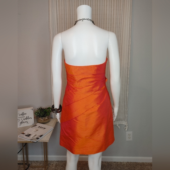 PHOEBE COUTURE "OPANGE" SILK COCKTAIL DRESS 4 - Picture 7 of 13